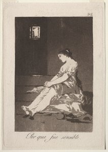 Caprichos: Duyarlı Olduğu İçin, 1799. by Francisco de Goya