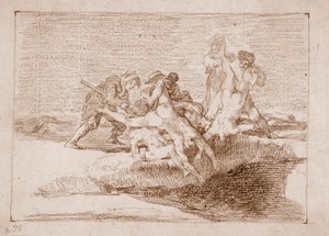 The Disasters of War: Charity (Hazırlık çizimi by Francisco de Goya