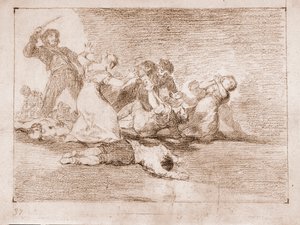 Savaşın Felaketleri: Kötü şöhretli kâr (Çizim by Francisco de Goya