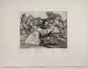 Savaşın Korkuları: Şarlatanlar Gösterisi. by Francisco de Goya