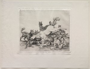 Savaşın Korkuları: Kendini İyi Savunuyor by Francisco de Goya