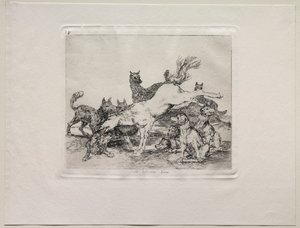 Savaşın Korkuları: Kendini İyi Savunuyor. by Francisco de Goya