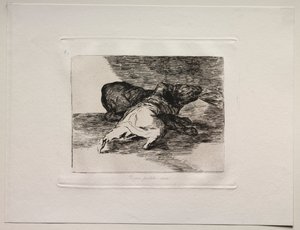 Savaşın Dehşetleri: İçinden Bir Şey Çıkarıyor.. by Francisco de Goya