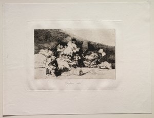 Savaşın Korkuları: Bunlar da. by Francisco de Goya