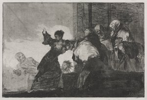 Atasözleri: İki Kafa Bir veya Zavallı Budalalıktan Daha İyidir by Francisco de Goya
