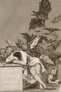 Aklın Uykusu Canavarlar Üretir, Francisco Goya by Francisco de Goya
