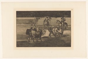 Boğa güreşçisi brandende banderillas ile tanıştı ateş şeritleri Stierengevecht (dizi adı) La Taureamachie (dizi adı) Boğa Güreşi (dizi başlığı) by Francisco de Goya