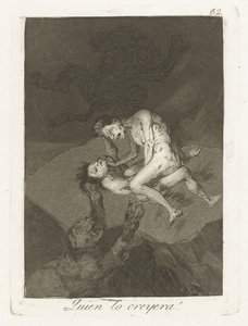 Wie dat gedacht vardı! Kim inanır ki! (nesne üzerindeki başlık) Los Caprichos (dizi adı) by Francisco de Goya