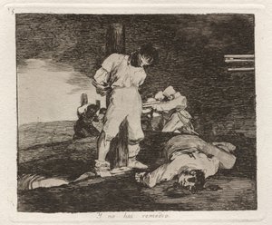 Y no hai remedio (Ve bunun için bir yardım yok) by Francisco de Goya