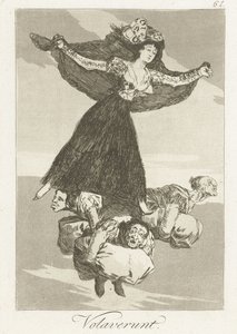 Volaverunt'u uçurdular (nesne üzerine başlık) Los Caprichos (dizi başlığı) by Francisco de Goya