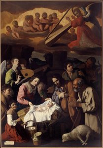 Çobanların Hayranlığı Tablosu Francisco de Zurbaran (1598-1664) 17. Yüzyıl Güneşi. 2.67 x 1.85 m. Grenoble. güzel Sanatlar Müzesi by Francisco de Zurbaran