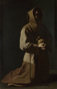 Meditasyonda Aziz Francis, 1635-1640 by Francisco de Zurbaran