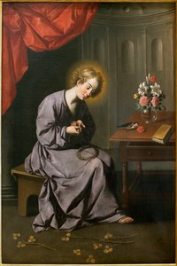 Çocuğun Omurgası Var - Tablo Francisco de Zurbaran (1598-1664), Tuval Üzerine Yağlıboya, yaklaşık 1630 - Sevilla Güzel Sanatlar Müzesi, İspanya by Francisco de Zurbaran