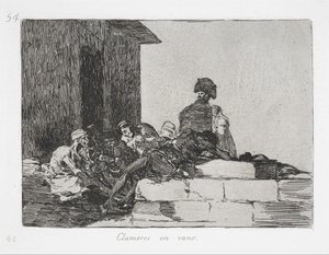 The Disasters of War dizisinden boş yere ağıtlar by Francisco de Goya