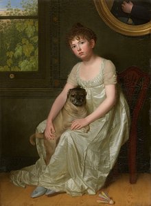 Sylvie de la Rue'nin Portresi (tuval üzerine yağlıboya) by Franciscus Joseph Octave van der Donckt