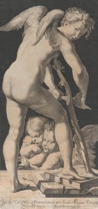 Aşk tanrısı yayını keskinleştirir, 1645-72.