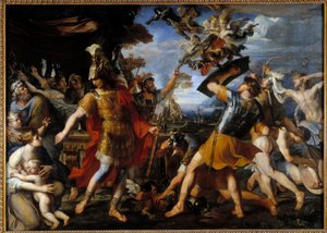 Enee ve arkadaşları Harpies ile savaşırken Francois Perrier (1590-1650) 1646 Güneş. 1,55x2,18 m