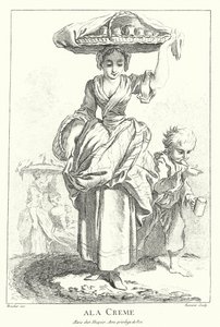 Krem satıcısı (gravür) by Francois (after) Boucher