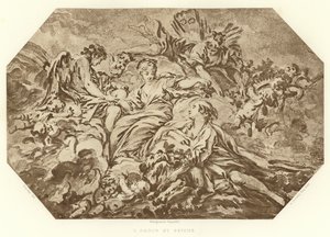 Aşk ve Ruh (gravür) by Francois (after) Boucher