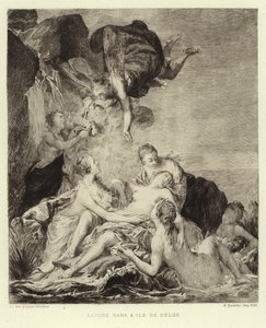 Latona Delos adasında (gravür) by Francois (after) Boucher