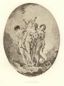 Üç Güzeller (gravür) by Francois (after) Boucher