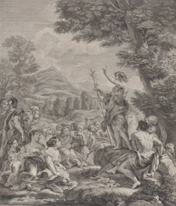 Vaftizci Yahya bir kalabalığa vaaz veriyor, M.Ö. 1729.