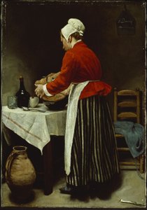 The Maid, 1875 dolayları (tuval üzerine yağlı boya) by François Bonvin