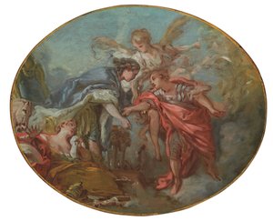 Bir Alegori (tuval üzerine yağlı boya) by François Boucher