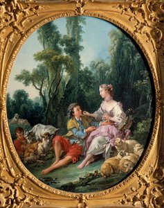 Üzüm mü düşünüyorlar? 1746 (tuval üzerine yağlı boya) by François Boucher