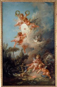 Aşkın hedefi Resim Francois Boucher (1703-1770) 1758 Güneş. 2.58x1.67m Paris, by François Boucher