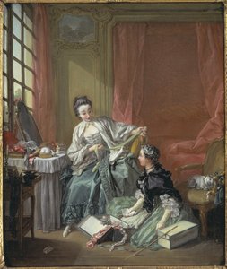 La modiste - The Milliner, Boucher, Francois (1703-1770). Tuval üzerine yağlıboya by François Boucher