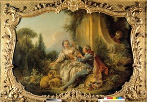 Papaz Gallant Sahne Bucolic. Francois Boucher (1703-1770) tarafından yapılan tablo. 1737-1738. Paris, Ulusal Arşivler by François Boucher