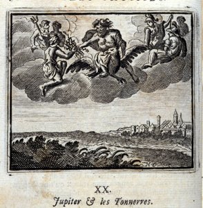 Jüpiter ve Thunners.Fables, Jean de La Fontaine (1621-95). François Chauveau