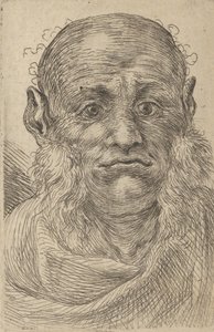 Dalgıç Masques'ten Tufty Favorileri Olan Kel Adam Maskesi, yaklaşık. 1635-45. by Francois Chauveau