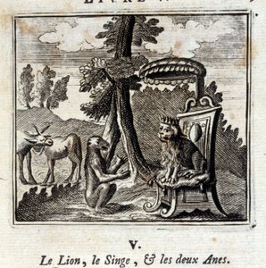 Maymun Aslan ve İki Anes. Jean de La Fontaine