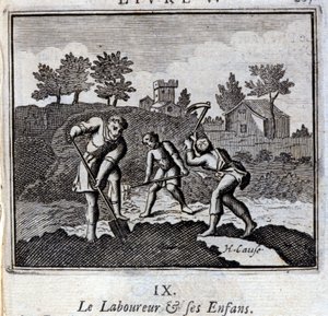 Ploureur ve Çocukları. Jean de La Fontaine