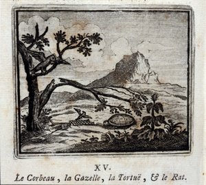 Kuzgun, Ceylan, Kaplumbağa ve Sıçan. Jean de La Fontaine