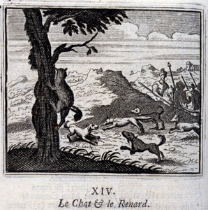 Kedi ve tilki. Jean de La Fontaine