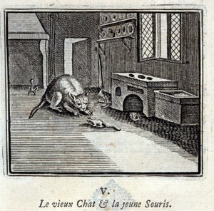 Yaşlı Kedi ve genç Fare. Jean de La Fontaine
