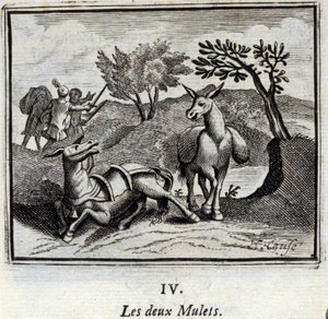 İki katır. Jean de La Fontaine