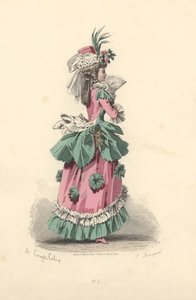 Rozetli şık kadın, Marie Antoinette dönemi by Francois Claudius Compte Calix