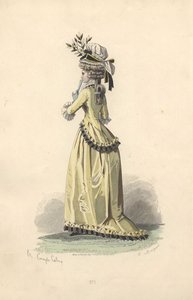 İpek ceketli ve elbiseli kadın, Marie Antoinette dönemi