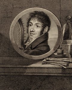 Arpçı ve besteci Jean-Aimé Vernier'in portresi 1769-1840, c. 1800.