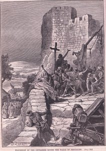 Kudüs surlarını çevreleyen haçlı alayı MS 1097 by Francois Edouard Zier