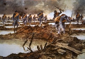 Sabahın Beşi 31.7.1917 (renkli taş) by Francois Flameng