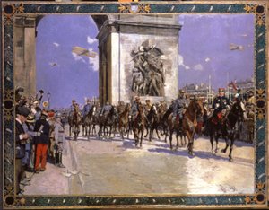 Tarih. Fransa. Birinci Dünya Savaşı. 4 Temmuz'da Paris'te Zafer Geçidi by Francois Flameng