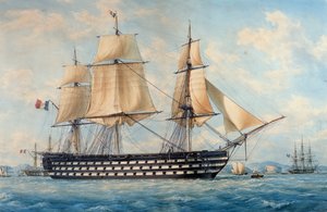 Montebello gemisi, Francois Roux (1811-1882), sulu boya, Fransa