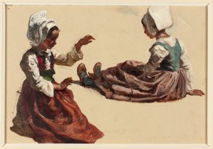 Bölgesel Kostümlü İki Kız