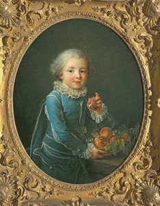 şeftalili çocuk, 1760 by Francois Hubert Drouais