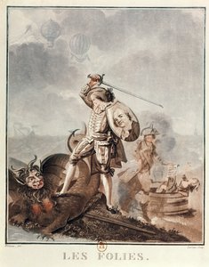 Figaro harpy ile savaşıyor, c.1786 (aquatint)